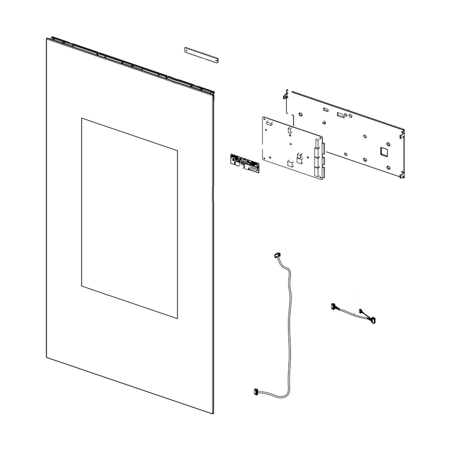 Panneau extérieur de porte de réfrigérateur Samsung DA99-04371M, droit, sur mesure
