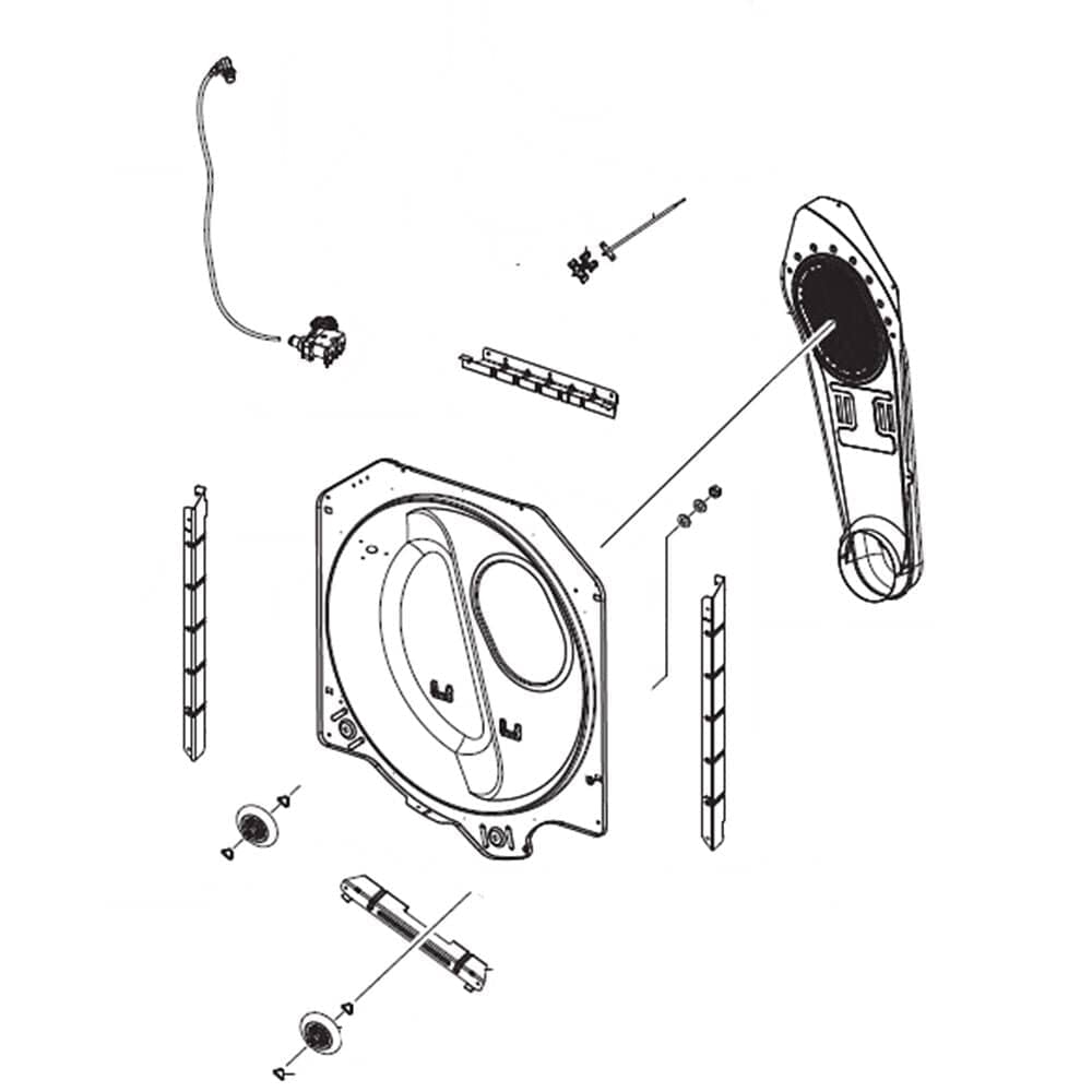 Samsung DC97-15001S Dryer Bulkhead Assembly