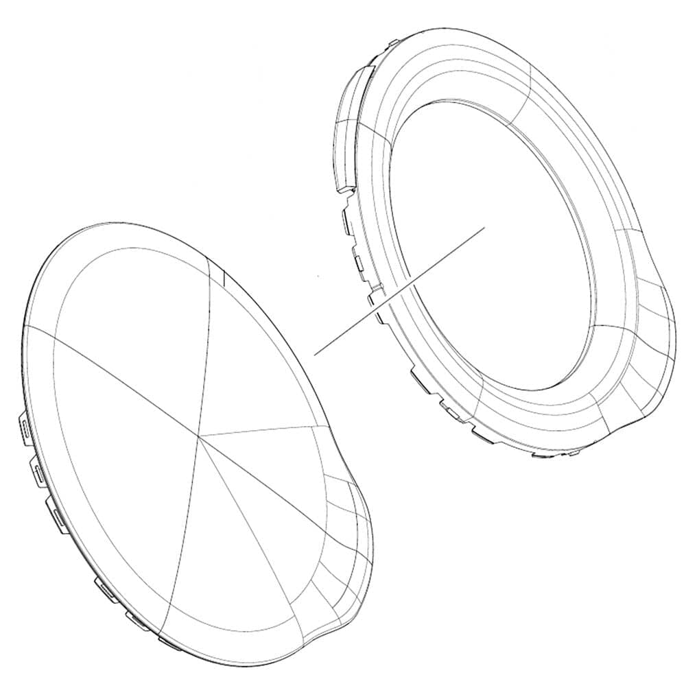 Panneau extérieur de la porte de la laveuse Samsung DC97-19171A