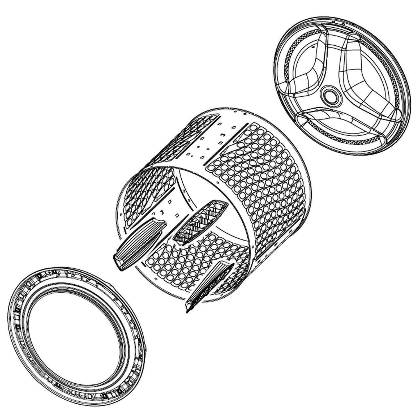 DC97-21458D Enveloppe de panier d'essorage pour laveuse