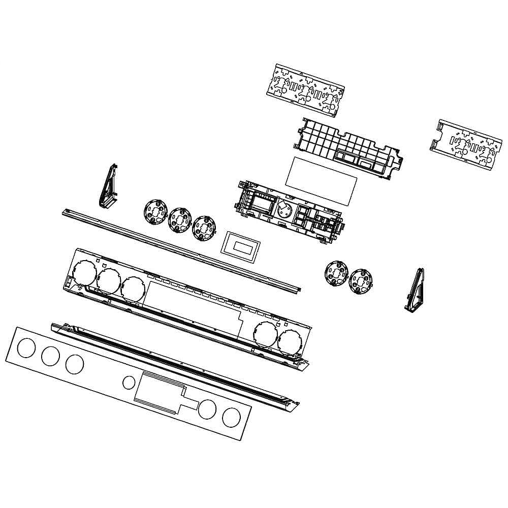 Ensemble panneau de commande de la cuisinière Samsung DG94-03551B