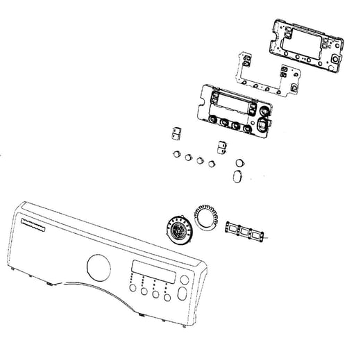 Samsung DC97-16063L Dryer Control Panel Assembly - Samsung Parts USA