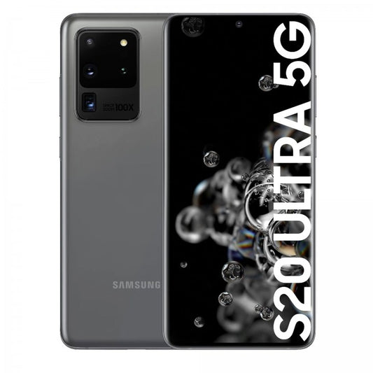 Samsung Galaxy S20 Ultra 5G SM3G988UZAAXAA - Factory Unlocked, Cosmic Gray, 128GB Storage, AI-Powered Space Zoom