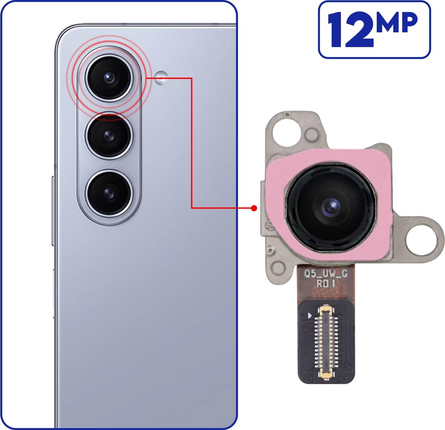 Caméra d'assemblage Samsung GH96-15977A-12M CMOS_UW_SM-F946