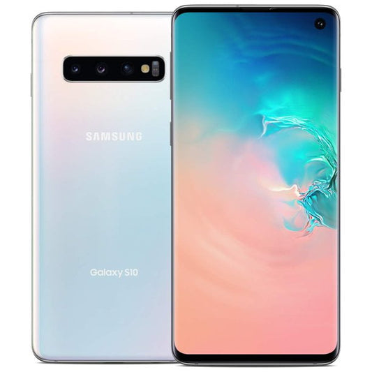 Samsung Galaxy S10 SM-G973UZWASPR - Sprint Locked, Blanc céramique, 128 Go de stockage, son Dolby Atmos