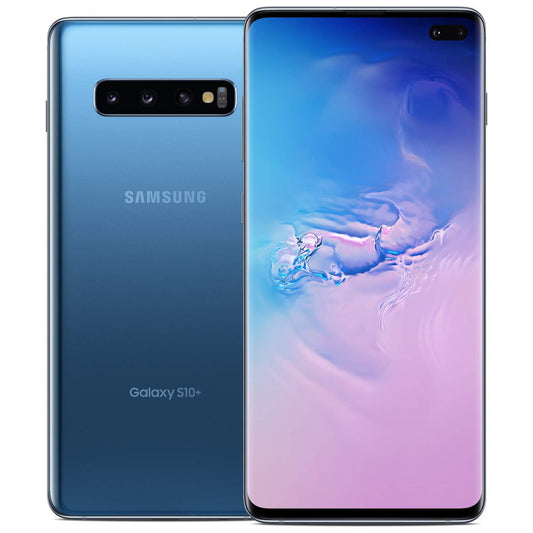 Samsung Galaxy S10+ SM-G975UCWYTMB - T-Mobile Locked, Prism Blue, 128GB Storage, HDR10+ AMOLED Display