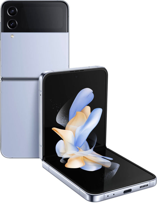 Samsung Galaxy Z Flip4 5G SM-F721ULBAXAU - Factory Unlocked, Blue, 512GB Storage, Compact Foldable Design