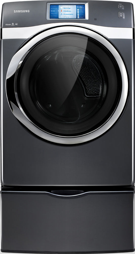 Sèche-linge à gaz à chargement frontal Samsung DV457GVGSGR/AA avec écran LCD tactile