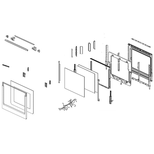 Ensemble de porte de four mural Samsung DG94-01649A