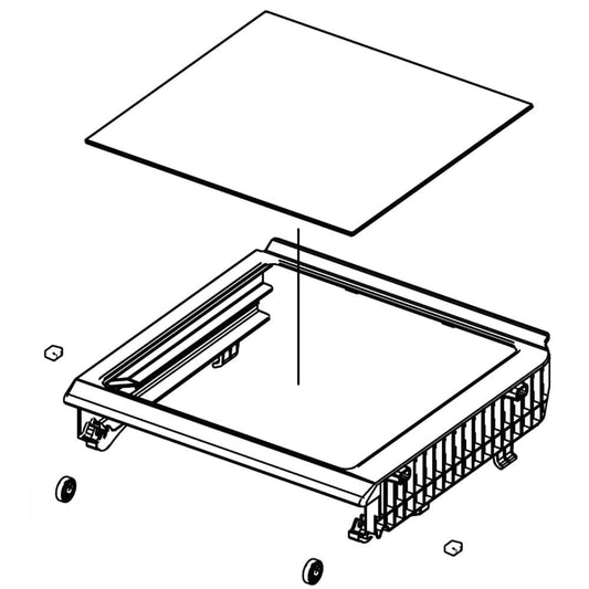 Étagère en verre pour réfrigérateur-congélateur Samsung DA97-06137C