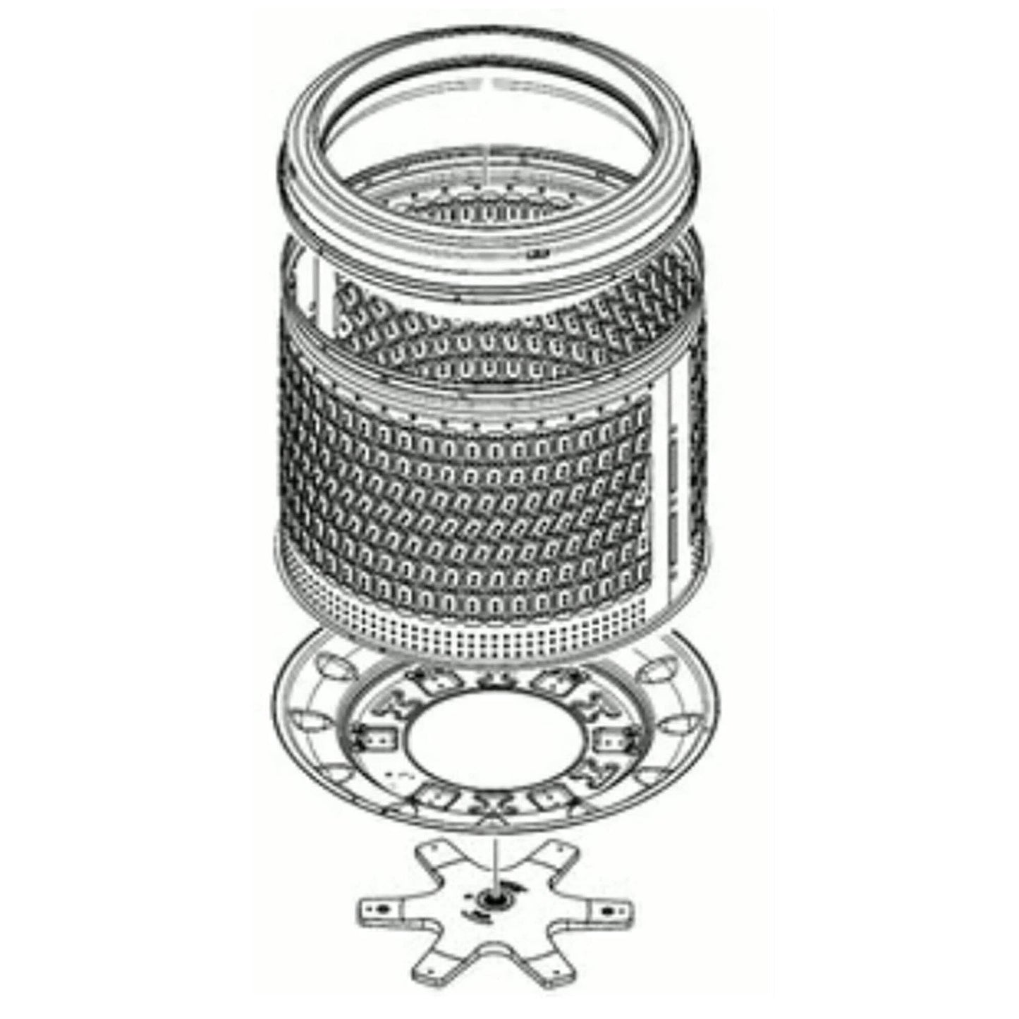 DC90-27205A ASSEMBLY BASKET SPIN PARTS;WA7