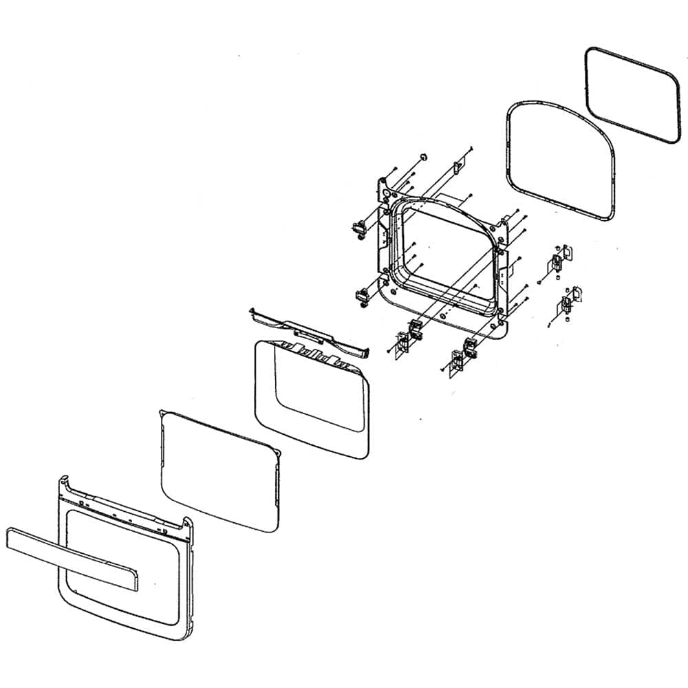 Ensemble de porte de sèche-linge Samsung DC97-17019A