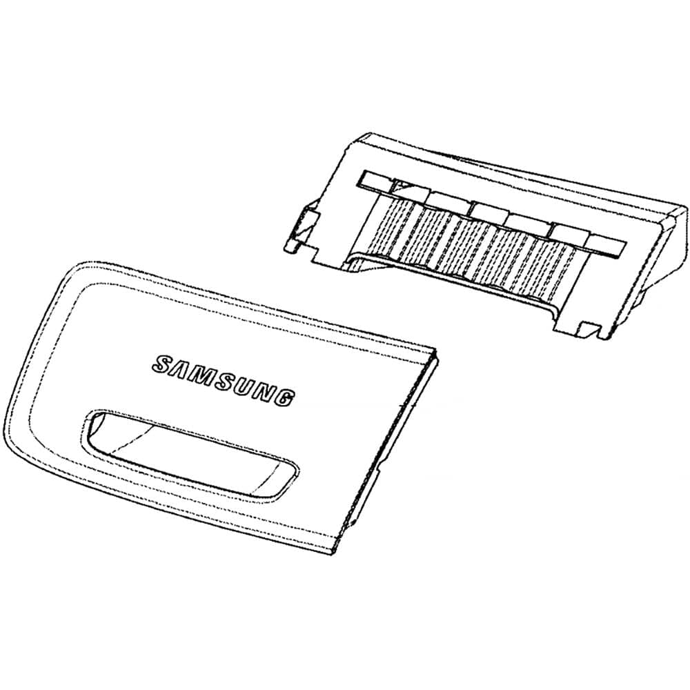 Poignée de tiroir de distribution de lave-linge Samsung DC97-18109G