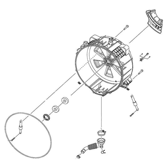 Samsung DC97-19673D Assy Semi Tub Back