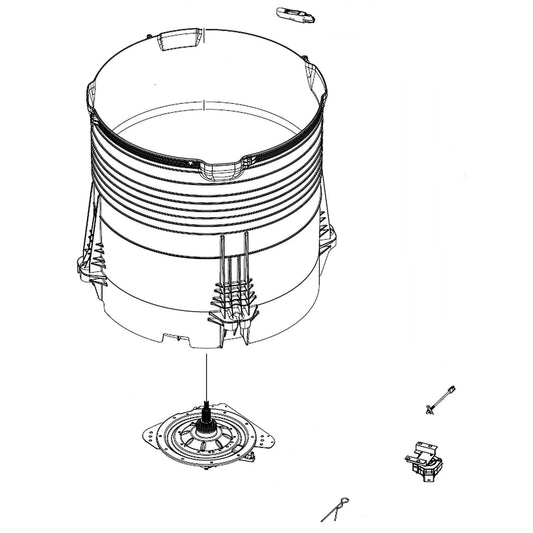 Module extérieur de cuve d'assemblage Samsung DC97-22834A