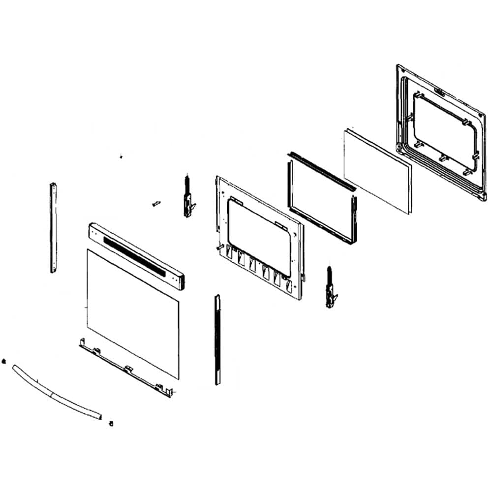 Ensemble de porte de four Samsung DG94-01308B