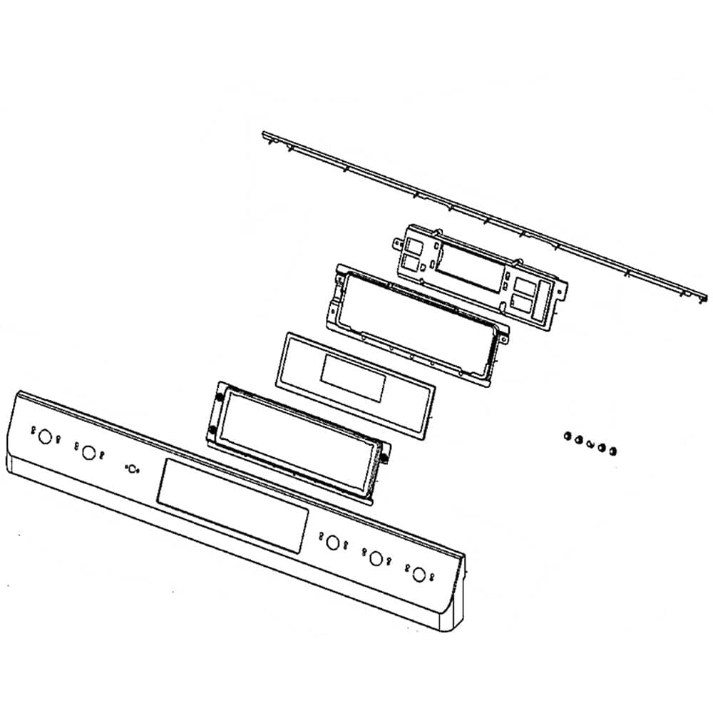 Panneau de commande de la cuisinière Samsung DG94-01727A