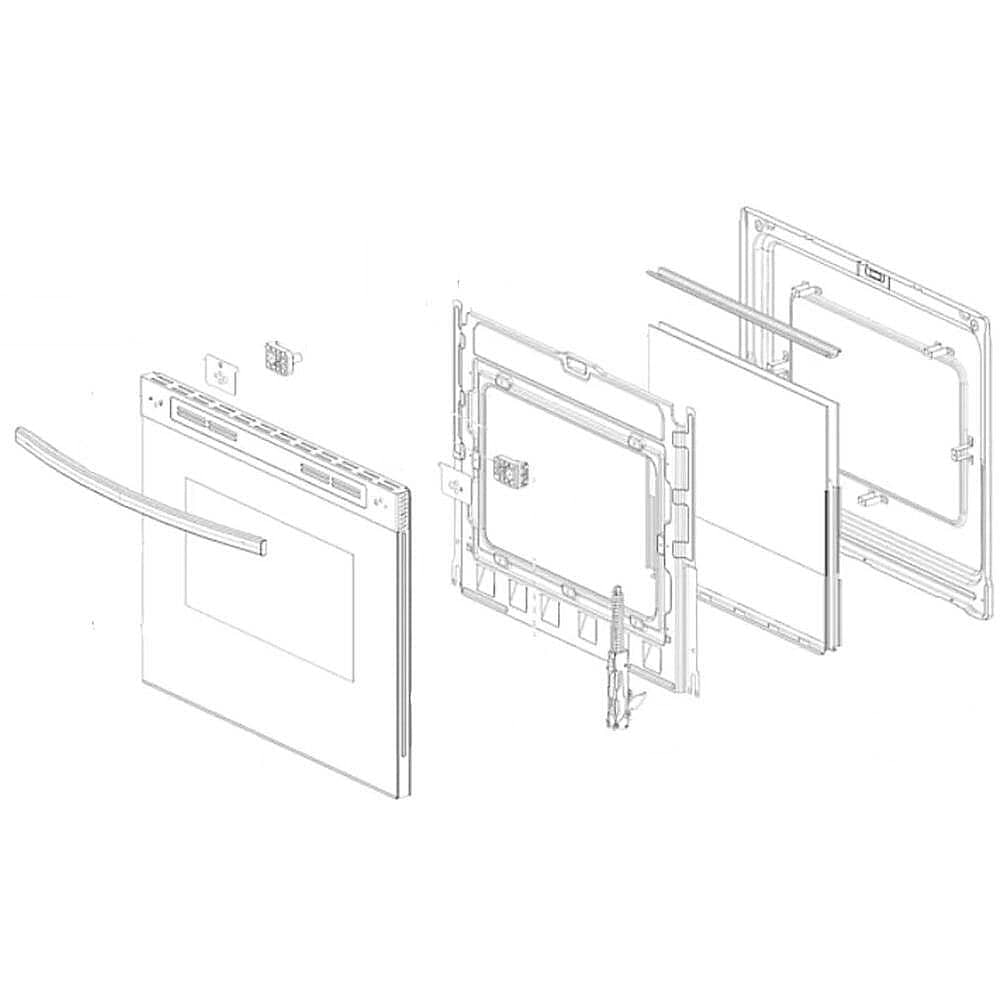 Ensemble de porte de four de cuisinière Samsung DG94-03596A