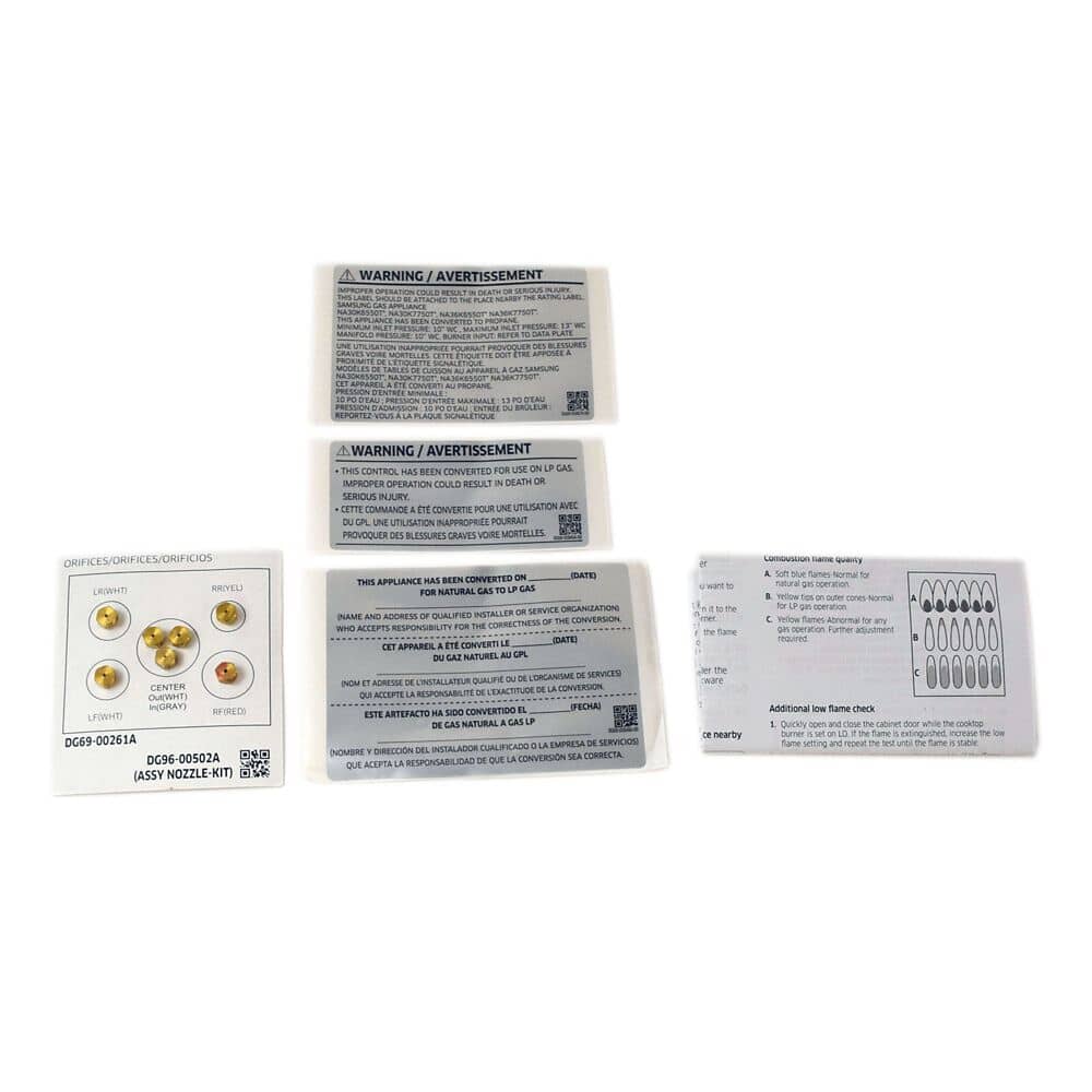 Samsung DG96-00502A Cooktop Lp Conversion Kit