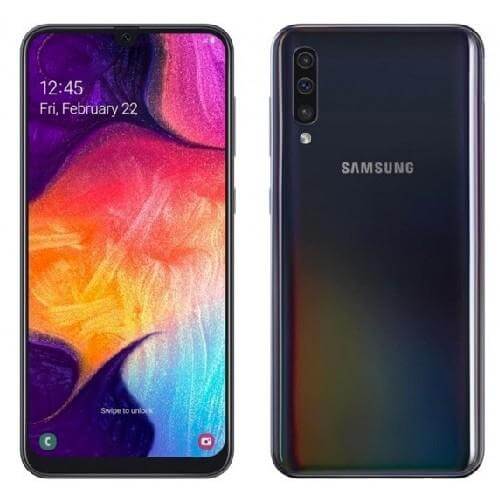 Samsung Galaxy A50 SM-A505 - Débloqué, noir, 128 Go de stockage, écran Super AMOLED, triple caméra IA