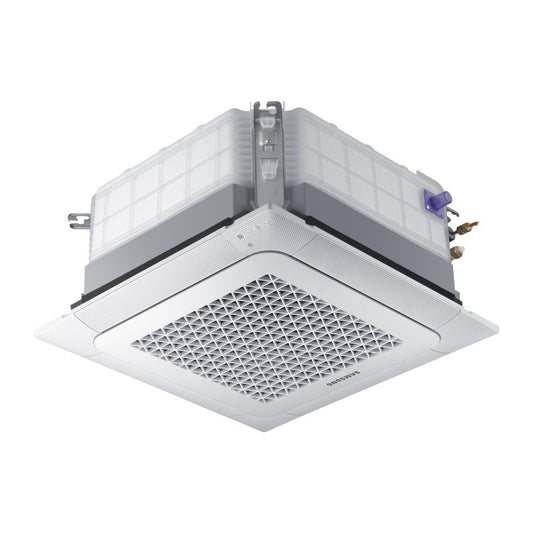 Climatiseur multifonction Samsung AJ012TNNDCH/AA sans vent, mini-pompe à chaleur à cassette 4 voies, 12 000 BTU/h