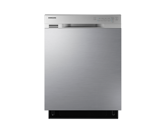 Lave-vaisselle encastrable Samsung DW80J3020US/AC 24 pouces, commandes frontales, cuve en acier inoxydable - Acier inoxydable