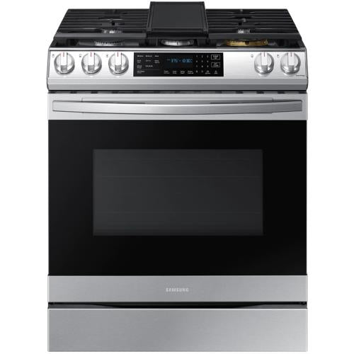 Cuisinière à gaz intelligente encastrable Samsung NX60T8511SS/AA de 6 pi³ avec friteuse à air