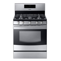 Cuisinière à gaz autonome Samsung NX58F5500SS/AA en acier inoxydable de 5,8 pieds cubes
