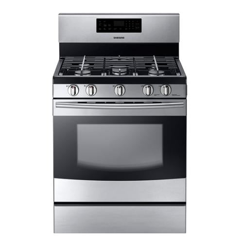 Cuisinière à gaz autonome Samsung NX58F5500SS/AA en acier inoxydable de 5,8 pieds cubes