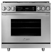 Cuisinière professionnelle bi-énergie Samsung HDPR36S/NG 36 pouces, acier inoxydable argenté