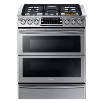 Cuisinière à convection biénergie Samsung NY58J9850WS/AA de 5,8 pi³, double four