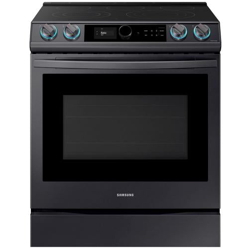 Cuisinière électrique intelligente encastrable Samsung NE63T8711SG/AA de 6,3 pi³, en acier inoxydable noir