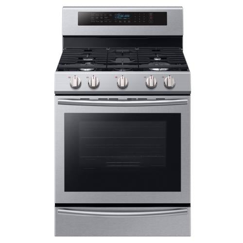 Cuisinière à gaz Samsung NX58M6650WS/AA de 5,8 pi³ à convection véritable et vapeur