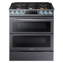 Cuisinière intelligente encastrable à gaz Samsung NX58K9850SG/AA de 5,8 pi³ (5,8 pi³) Flex Duo