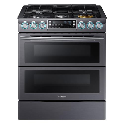 Cuisinière intelligente encastrable à gaz Samsung NX58K9850SG/AA de 5,8 pi³ (5,8 pi³) Flex Duo