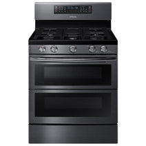 Cuisinière à gaz autonome Samsung Flex Duo de 5,8 pi³ avec double porte (NX58K7850SG/AA)