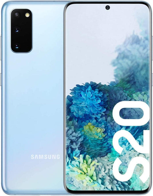 Samsung Galaxy S20 SM-G981ULBAXAA - Factory Unlocked, Cloud Blue, 128GB Storage, Wireless PowerShare