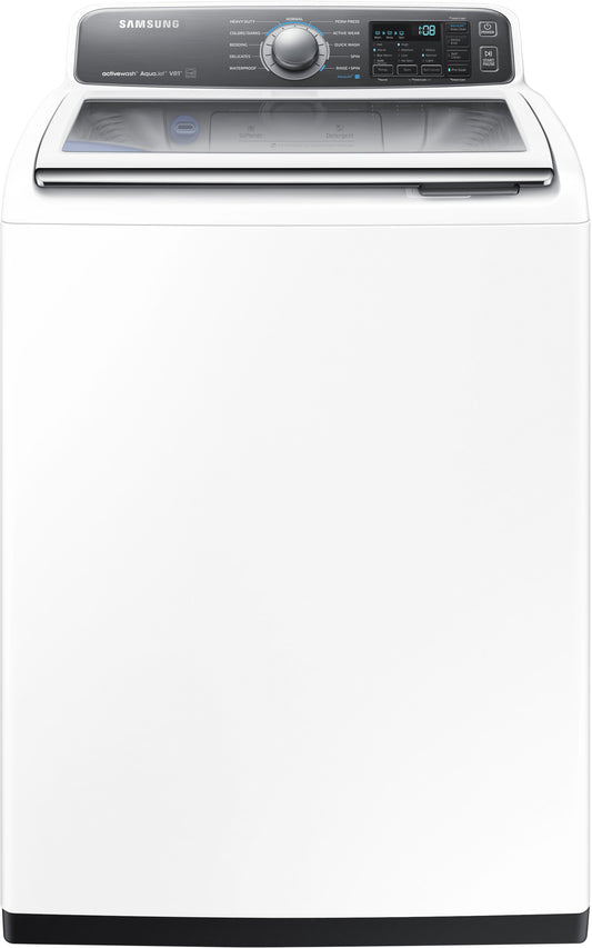 Laveuse à chargement par le haut Samsung WA48J7700AW/AA de 4,8 pi³ avec système de lavage actif