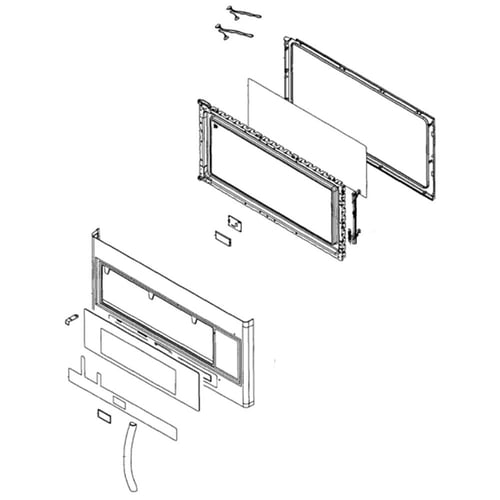 Samsung DE94-03237D Microwave Door Assembly - Samsung Parts USA