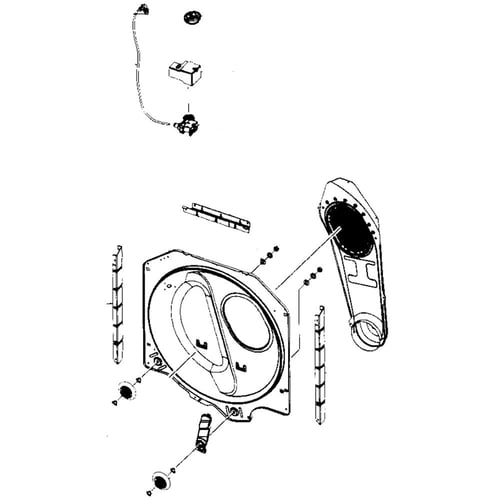 Samsung DC97-07601E Dryer Drum Rear Cover - Samsung Parts USA