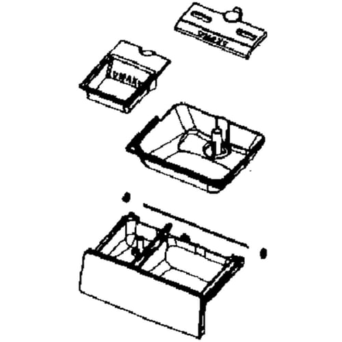 Samsung DC61-03850A Washer Dispenser Drawer Assembly (Replaces Dc97-18119A) - Samsung Parts USA